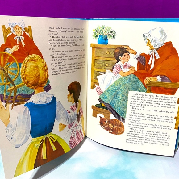 HEIDI STORY TIME VINTAGE 1983 HARDCOVER BOOK AN OLD FASHION STORY - Picture 7 of 12